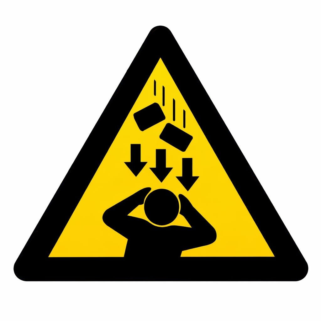 Pozor nevarnost padca predmetov z višine